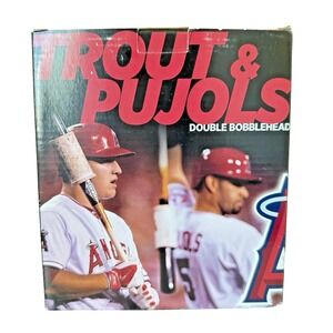 Mike Trout Albert Pujols Double Bobblehead LA Angels Super Stars SGA 2016 New Bo